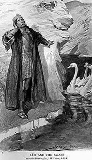 Lir con sus 4 hijos los cisnes encantados