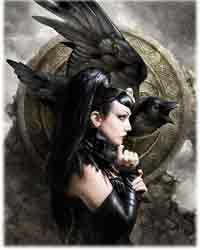Morrigan celta y el cuervo