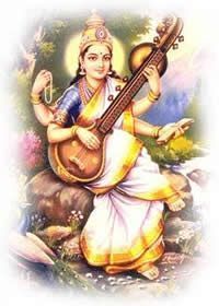 diosa Sarasvati de Sabiduría