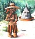 elegua orixa umbanda con cocos y conchas