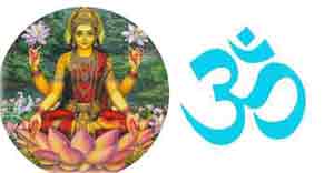 diosa hindu laksmi y Om e