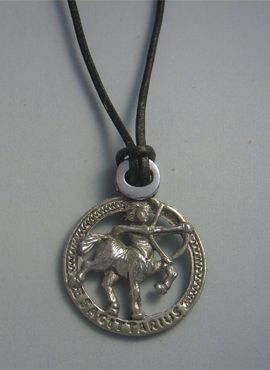 colgante horóscopo sagitario zodiaco de plata