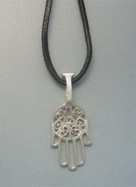 colgante mano Fátima amuleto magrebí de plata