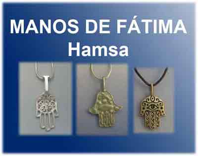 catálogo de Hamsa mano de Fátima de plata