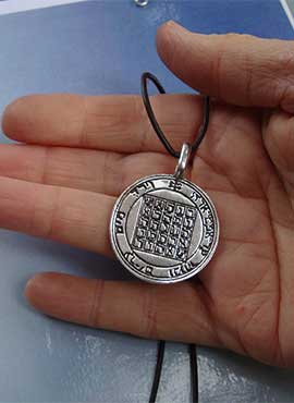 collar de talismán de Saturno claves de Salomón