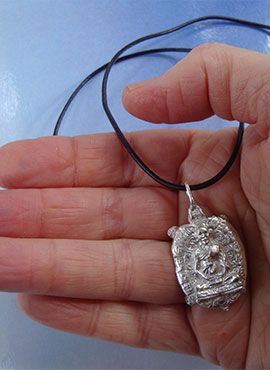 collar de Buda de plata amuleto budista con tortuga