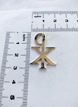crismón joya de plata p y x símbolo dimensiones
